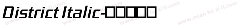 District Italic字体转换